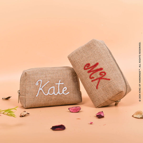 Custom Cosmetic Makeup Bag For Her | Bridesmaid Proposal | Best Friend Gifts